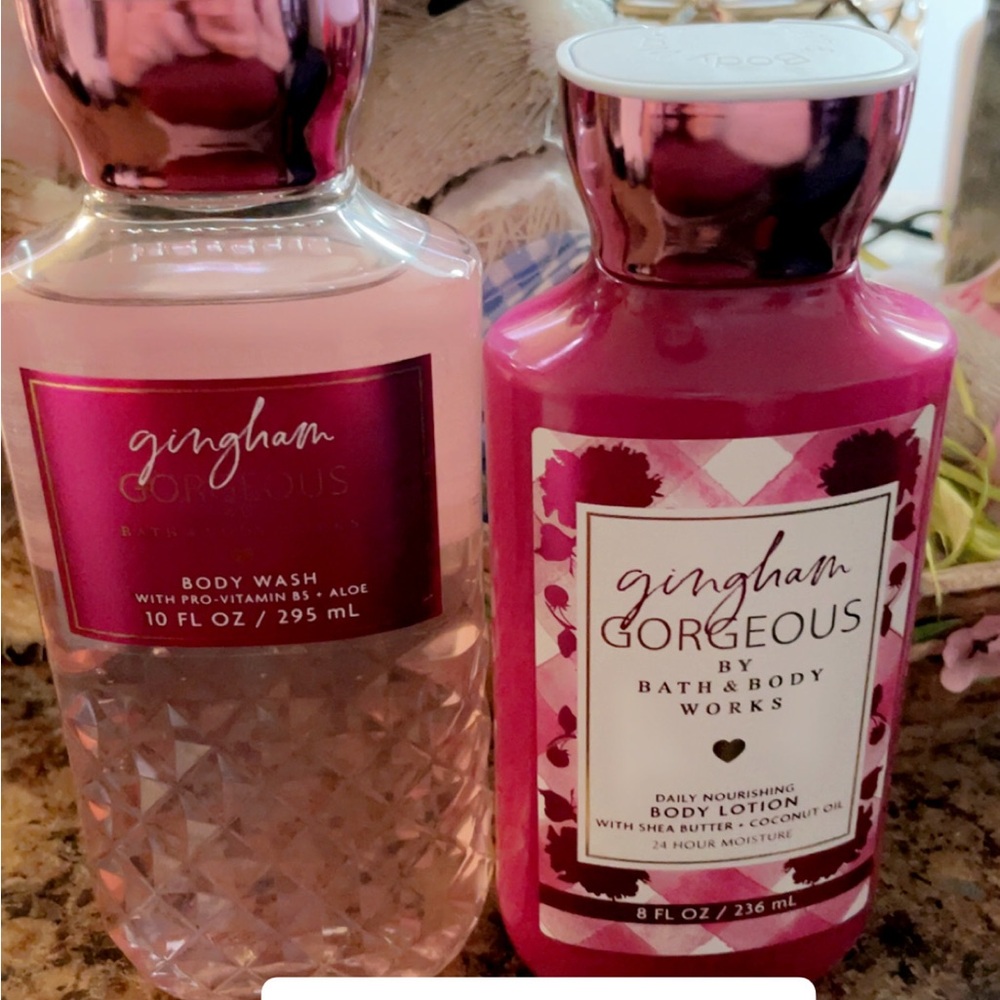 Bath & Body Works Gingham Gorgeous Body Wash and Lotion Set